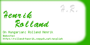 henrik rolland business card